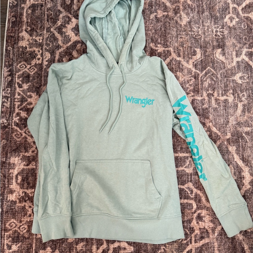 Wrangler Women's Light Green Hoodie Sweater